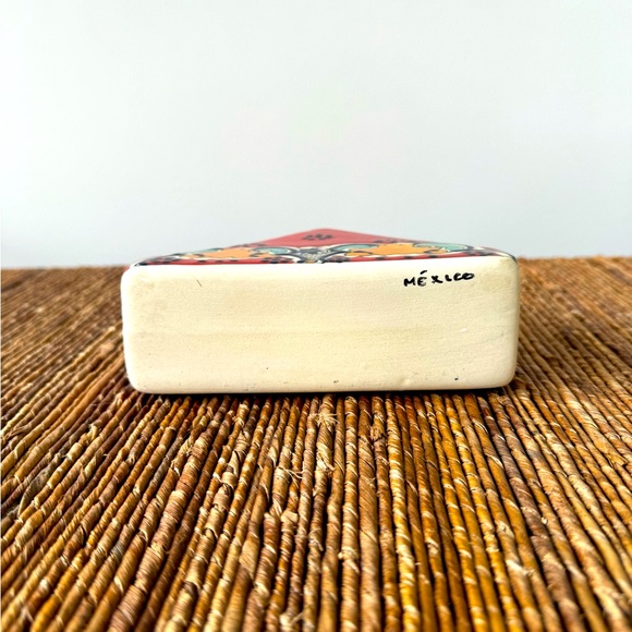 Vintage Mexican Glazed Ceramic Napkin or Letter Holder - Picture 4 of 6